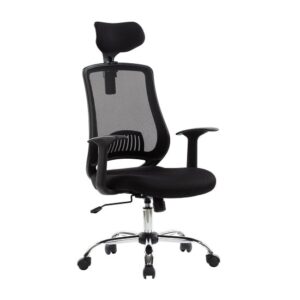 Floridian Fabric Home And Office Chair In Black