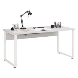 Macon Wooden Laptop Desk In Platinum Grey