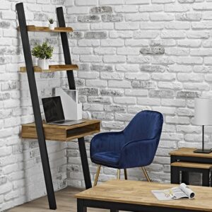 Chollerford Wooden Ladder Laptop Desk In Natural And Black