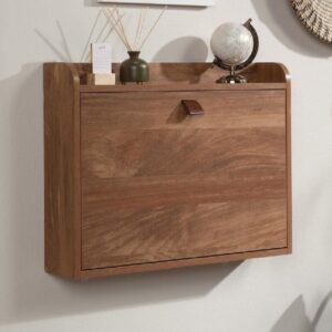 Acapulco Wooden Wall Hung Laptop Desk In Sindoori Mango