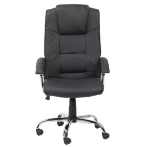 Hoaxing Faux Leather Home And Office Chair In Black