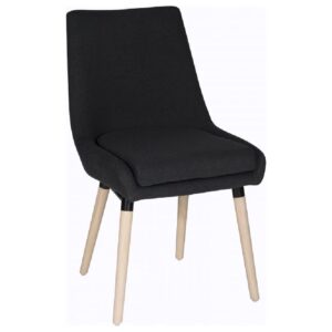 Wausau Fabric Home And Office Chair With Oak Legs In Graphite