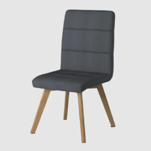 Albion Fabric Home And Office Chair With Oak Legs In Grey