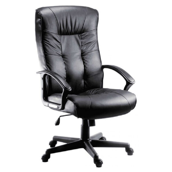 Glasgow Leather Home And Office Chair In Black